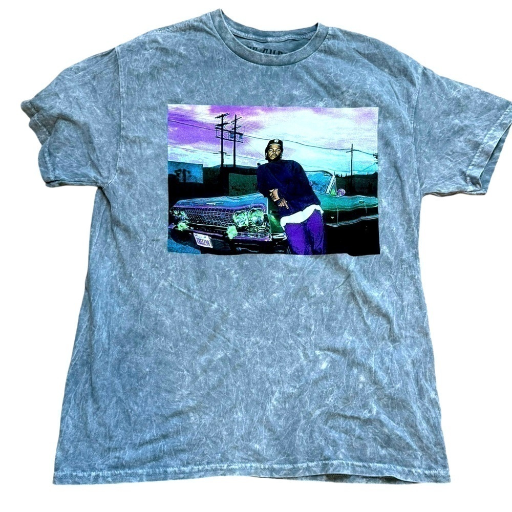 ICE CUBE Licensed Gray Vintage Inspired Short Sleeve Band Tee Size Large NWOT